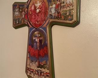 Holy Trinity Cross Italian Plaque