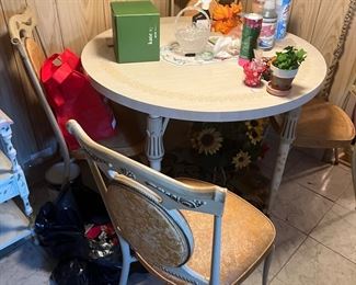 Cafe table and chairs