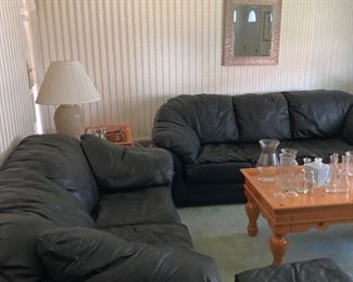 Leather living room set