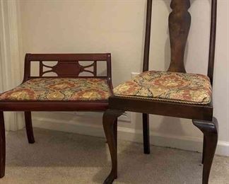 Vintage chair n bench