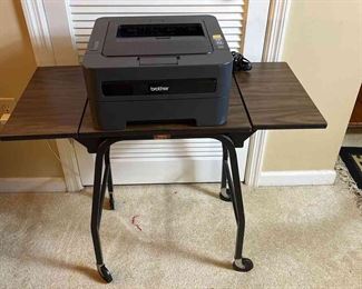 Brother Printer ond Cart on Wheels