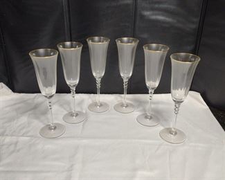 Mikasa Crystal Sonata Champagne Flutes