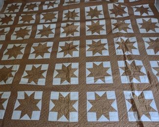 Mustard Yellow and White Quilt