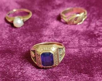 Three 10K Gold Rings