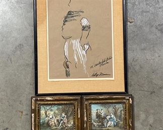 Leroy Neiman Original Drawing of Yogi Berra