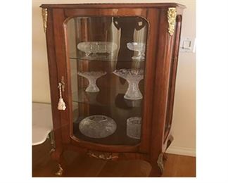 Mahogany Cabinet with Crystal Collection