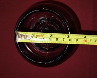 Vintage Viking Glass Amethyst Princess Flowerlite Vase, 1950 Art Glass, candy dish/candle holder, Rose Bowl Vase Flower Frog, mid-century