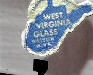 West Virginia glass company pint glass with handle "Barber shop quartet, here's how" / vintage