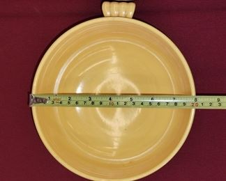 Vintage bright yellow fiestaware lidded casserole dish / serving bowl 