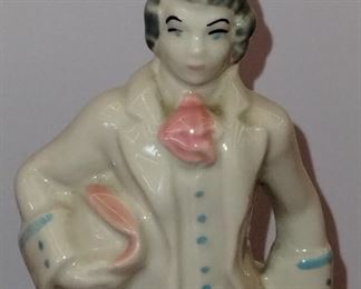 Set of 2 Early 20th Century Victorian French Colonial Man and Woman Table Lamps. Beautiful!!