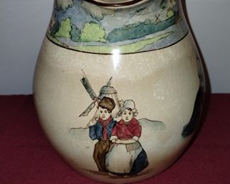 Antique 1906 Holland pottery Dutch farmer's wife. In amazing condition!