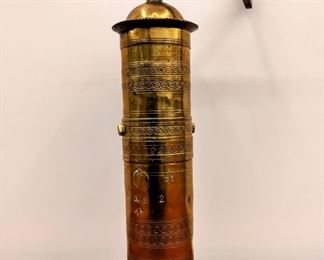 Antique brass manual Turkish coffee grinder. Amazing condition! Must see!