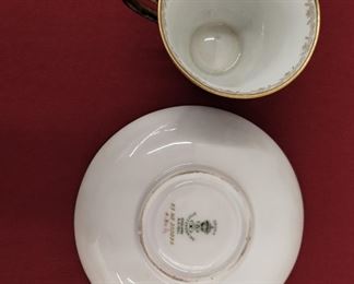 Beautiful set of six Staffordshire tea cups and saucers