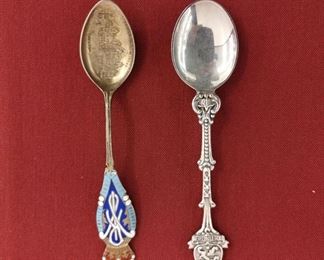 Assorted vintage sterling silver decorative / commemorative cutlery