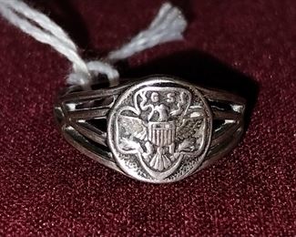 Vintage sterling silver girl scouts ring
