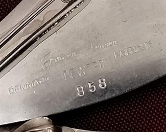 Vintage Jogen Jensen Pewter Clip-on earrings and brooch/pin