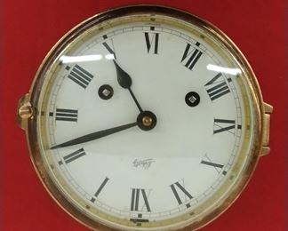 Antique Schatz & Sohne German Brass Mariner  Ship's Bell Clock