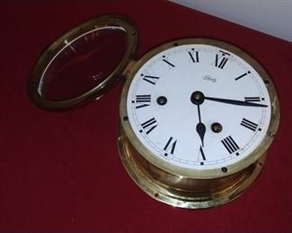 Antique Schatz & Sohne German Brass Mariner  Ship's Bell Clock