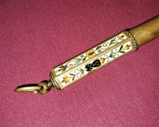 Antique ceremonial mace - beautiful brass shaft ordained with cloisonnate and enamel.
Incredible condition!! Must see!!
