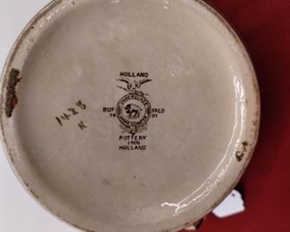 Antique 1906 Holland pottery 'Dutch farmer's wife'. In amazing condition!