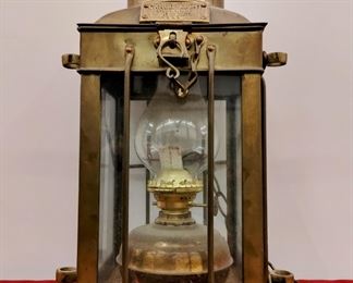 Antique brass nautical lamp, cargo light number 3954 Great Britain 1938 - amazing condition! Own a piece of history!
