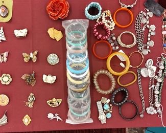 Assorted, some signed. Top quality, beautiful vintage costume jewelry