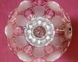 Vintage Romanian Crystal centerpiece / cake platter. 