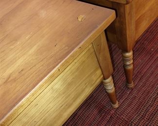 Beautiful set of two, Vintage Stickley Two Drawer Solid Cherry Americana Style Side Tables - Amazing condition!!