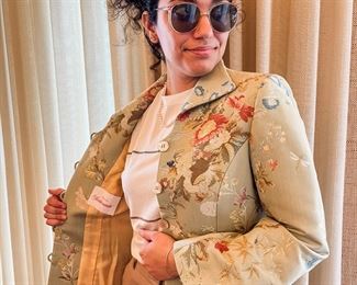 Custom Scalamandre Fabric Pea Coat