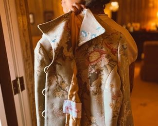 Custom Scalamandre Fabric Pea Coat