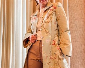 Custom Scalamandre Fabric Pea Coat