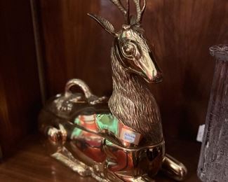 Large Brass Reindeer is Mottehedeh