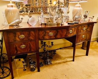 18th Century Lead Lined English Mahogany Sideboard 