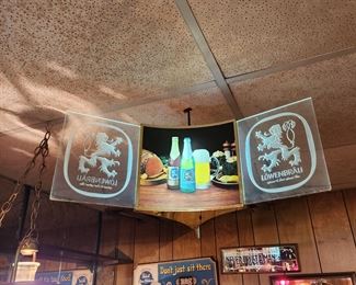 Vintage Lowenbrau  Rotating Beer Sign