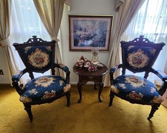 Antique Wood Carved Chairs