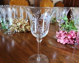 Colony Danube Clear Etched Stemware