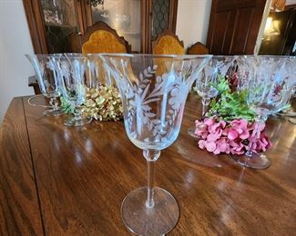 Colony Danube Clear Etched Stemware