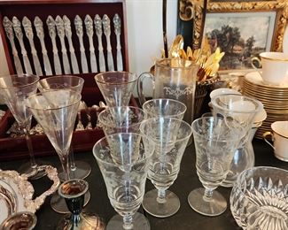 Colony Danube Clear Etched Stemware