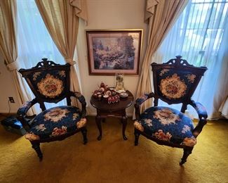 Antique Wood Carved Chairs