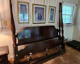 King Rice Bed Headboard, Footboard and Rails