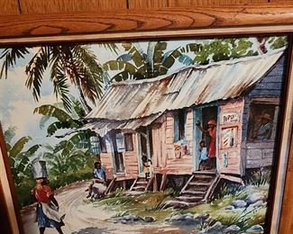 Margaret K Rhodes ,signed -- Jamaican Scene