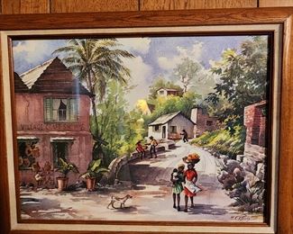 Margaret K Rhodes ,signed -- Jamaican Scene