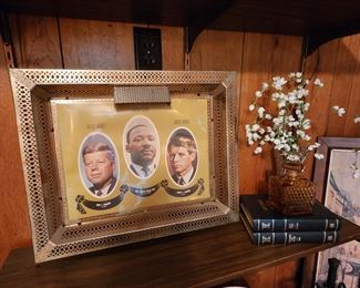 Kennedy, King, Kennedy Brass Framed Picture