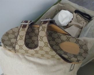 Gucci fabric slides size 11