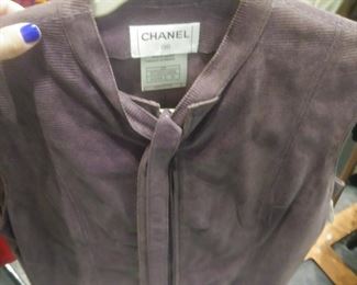 Chanel purple leather vest