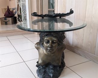 Vintage Bronze Mermaid Coffee Table