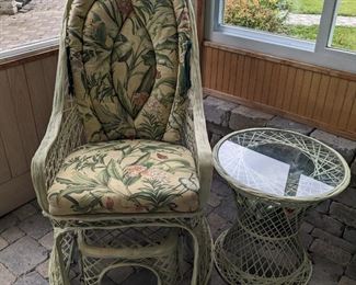 Vintage Woven Spun Fiberglass Patio Furniture