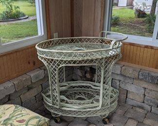 Vintage Woven Spun Fiberglass Patio Furniture