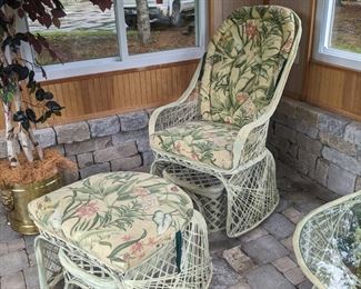 Vintage Woven Spun Fiberglass Patio Furniture