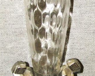 Art Nouvelle Metal/glass Bud vase